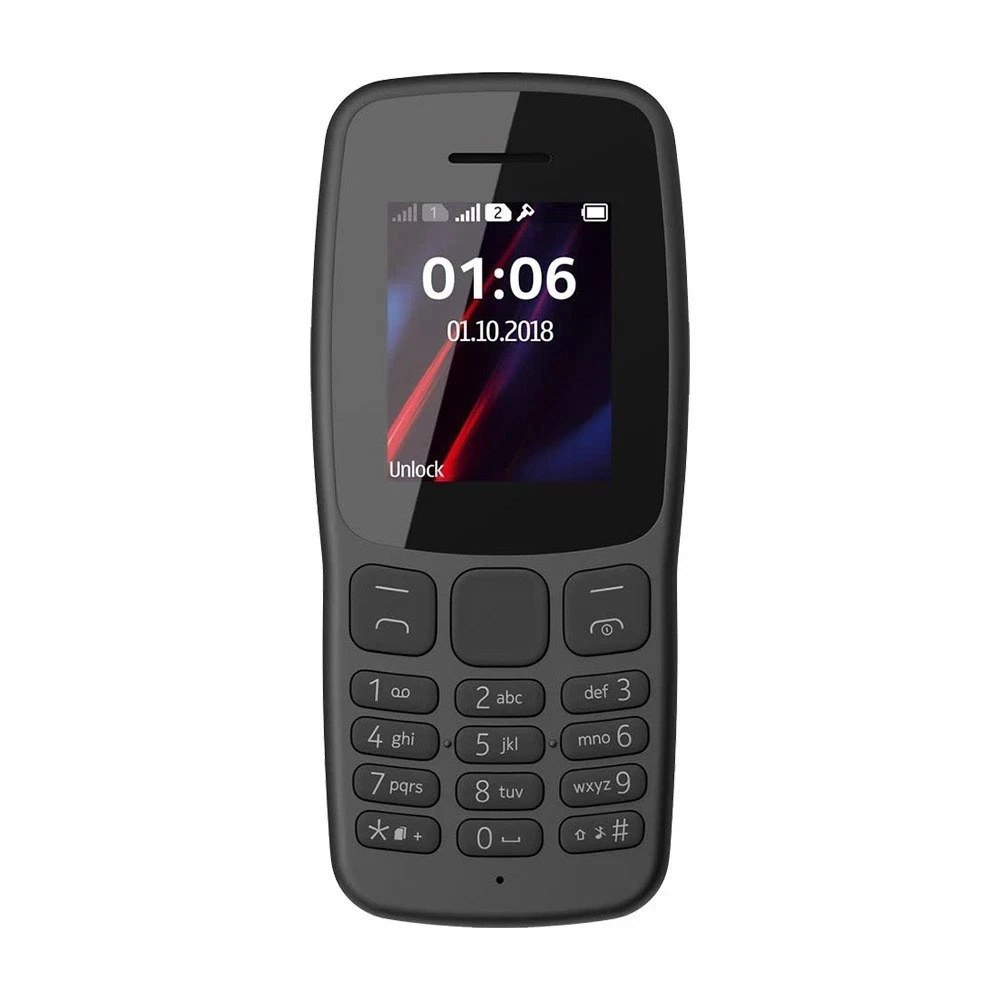 Nokia 106 2018 Dual Sim - Brand New Boxed Unlocked Sim Free - Black