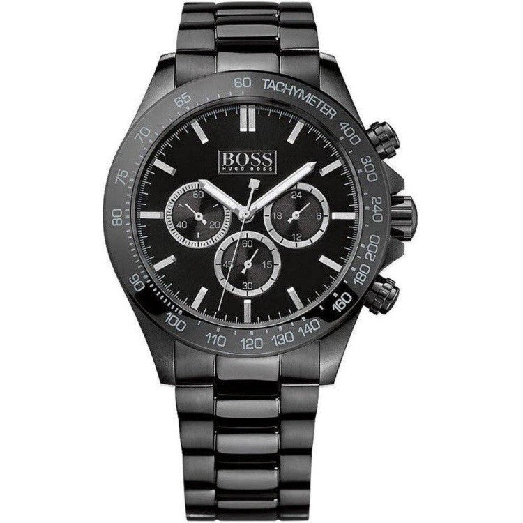 Hugo Boss HB1512961 Men's Chronograph Watch Black Dial Stainless Steel - TTPlugUK