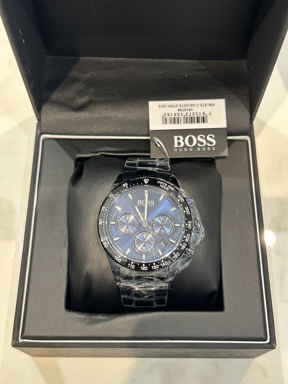 Hugo Boss Hero HB1513758 Men's Chronograph Watch Blue Dial Stainless Steel - TTPlugUK