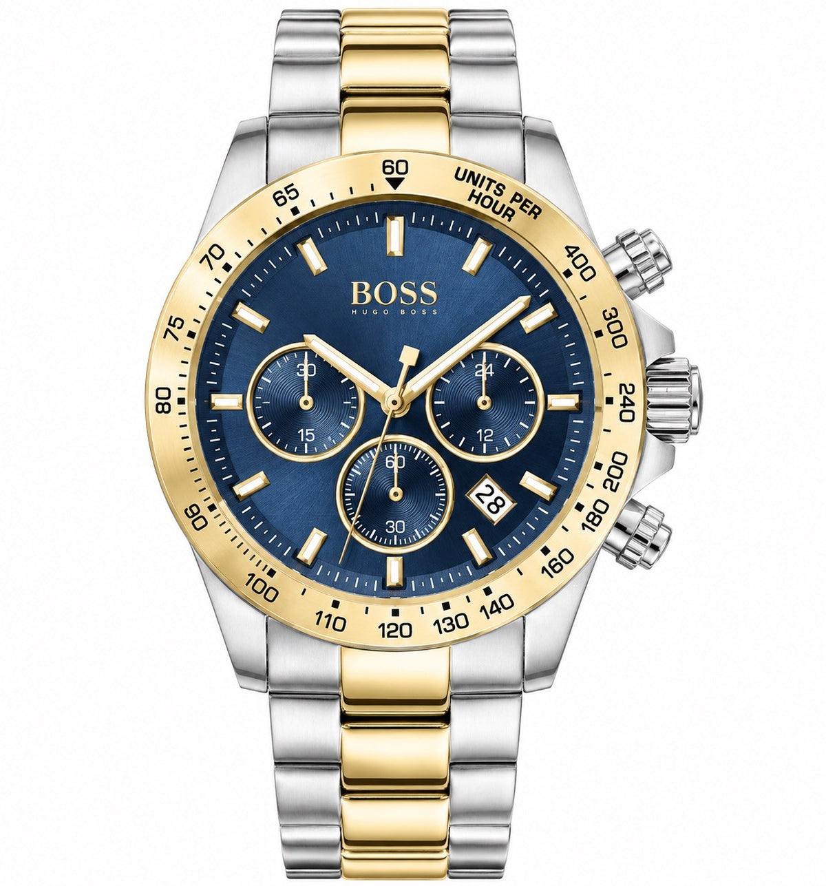 Hugo Boss Hero Sport Men's Watch  HB1513767 Chronograph Stainless Steel Two Tone