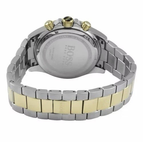 Hugo Boss HB1512960 Ikon Men's Chronograph Watch - Silver/Gold Strap White Dial