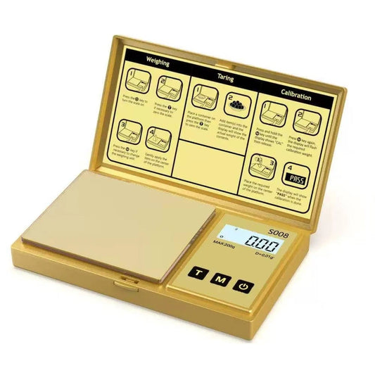 Gold Pocket Digital Scales 0.01g 200g