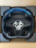 VW Golf MK7 / MK7.5 Carbon Fibre LED Steering Wheel - Blue Stitching - Brand New - TTPlugUK